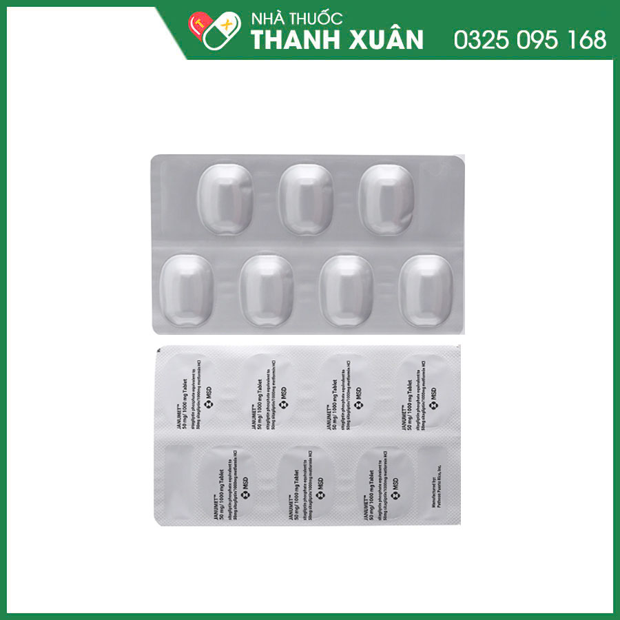 Janumet 50mg/1000mg thuốc điều trị đái tháo đường týp 2